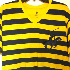 Yellow and Navy Blue, L, t shirt, cotton